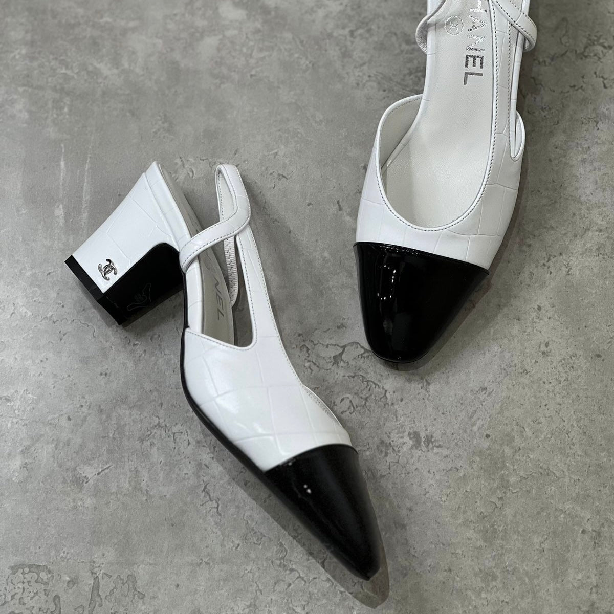 Chanel Two-Tone Slingback Shoes