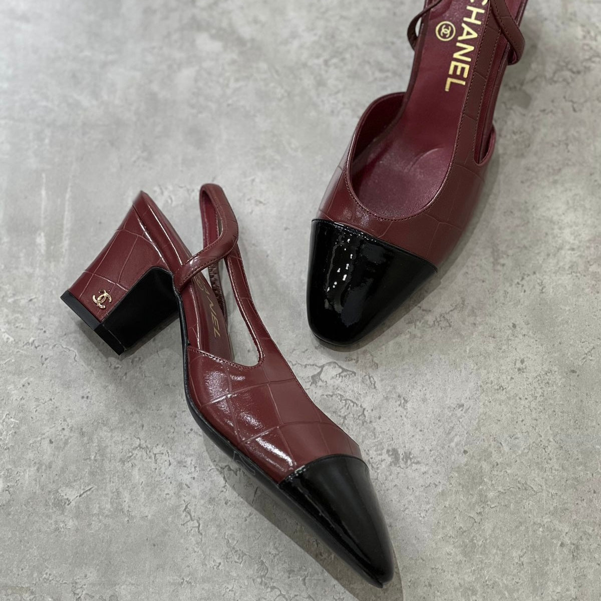 Chanel Two-Tone Slingback Shoes