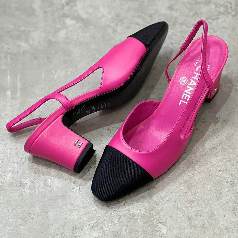 Chanel Two-Tone Slingbacks Shoes
